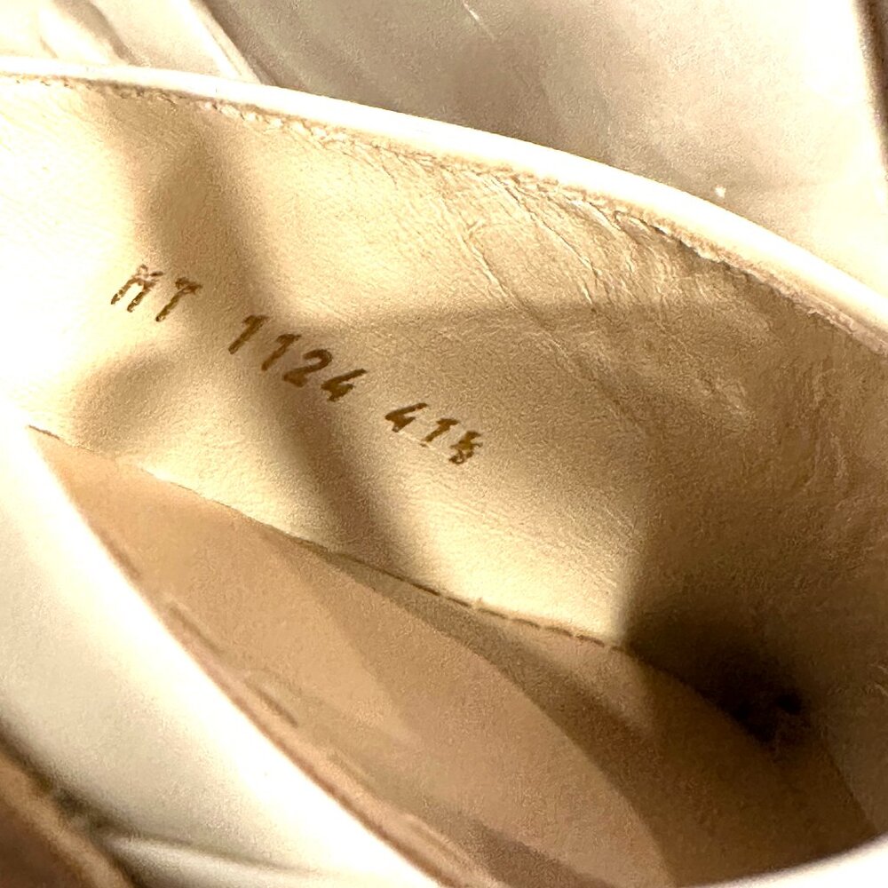 DIOR MY 50 Patent Leather Slingback Sandals Kitten Heels Pumps Shoes Ivory - Picture 14 of 16